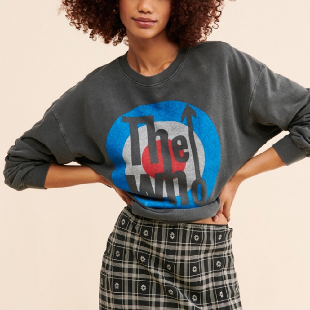 Anthropologie Charcoal Graphic Sweatshirt